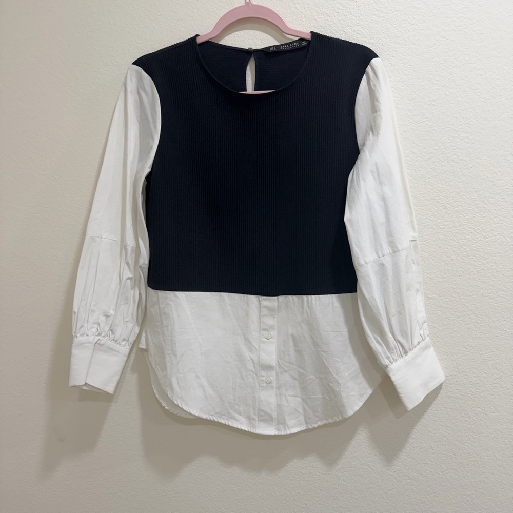Zara Black and White Women's Top